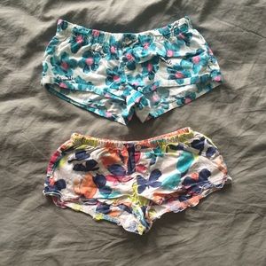 Two Hollister Pajama Shorts